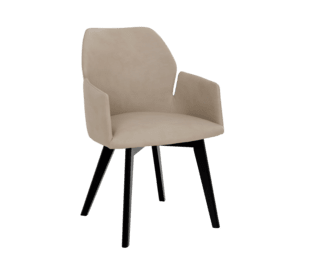 Fauteuil Bridge Edito, pied bois anthracite