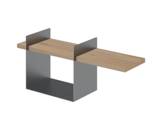 Etagère murale avec insert métal Adulis
