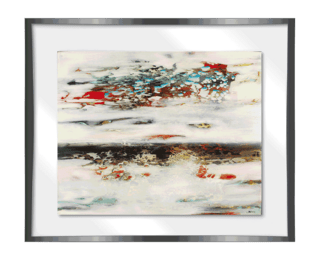 Tableau Vitrine reve white acier